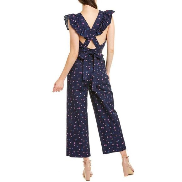NEW Rebecca Taylor Farren Flutter Sleeve Jumpsuit - Picture 3 of 9